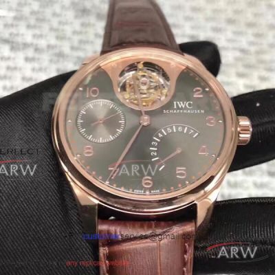 TF Factory IWC Portugieser Tourbillon Mystère Rétrograde Black Face 44mm Cal.51900 Automatic Watch